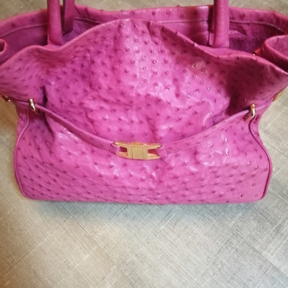 Pink Ostrich Lana Marks size 40 Tote